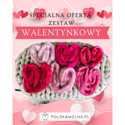 Wełna czesankowa ZESTAW WALENTYNKOWY (6x25g)